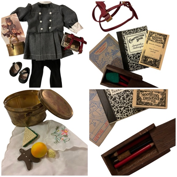 American Girl Samantha, Clothes, Wooden Stand and Pink Trunk - Picture 10 of 16